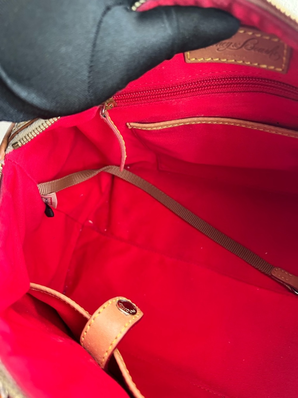 Dooney & Bourke Hydrangea Coated Cotton Gia Floral Satchel - Picture 9 of 9